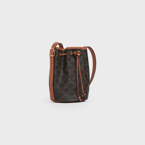 Túi Celine Small Drawstring bag In Trimphe Canvas And Calfskin 191142BZJ-04LU - Ảnh 3