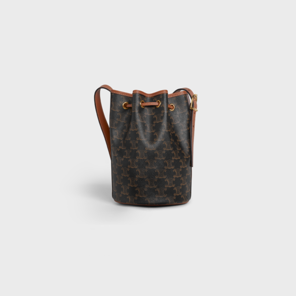 Túi Celine Small Drawstring bag In Trimphe Canvas And Calfskin 191142BZJ-04LU - Ảnh 2