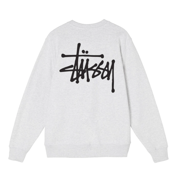 Áo Stussy Basic Stock Crew Grey - Ảnh 2