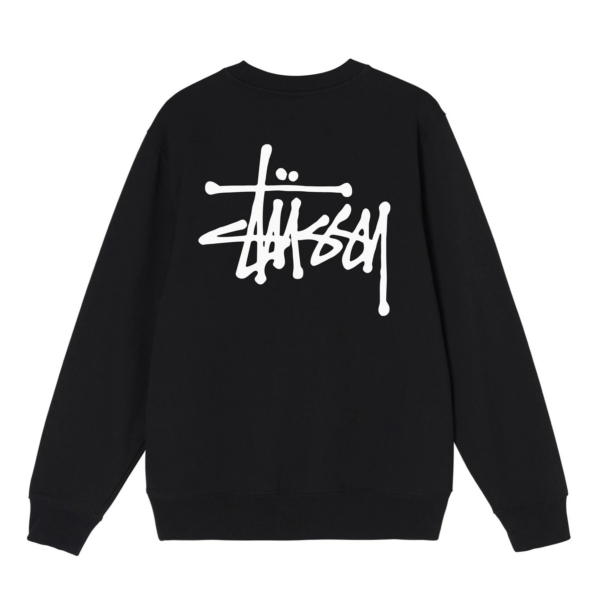 Áo Stussy Basic Stock Crew Black - Ảnh 5