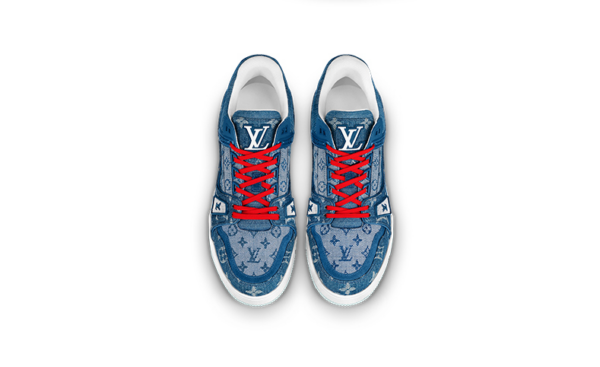 Giày Louis Vuitton Trainer Monogram Denim 1A8TSK - Ảnh 2