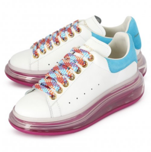 Alternative view of Giày Alexander McQueen Wmns Oversized Sneaker 'White Pink' 612744-WIA4G-9323