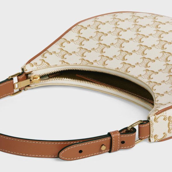 Túi Celine Ava Bag In Triomphe Canvas And Calfskin White 193952BZJ-01BC - Ảnh 3