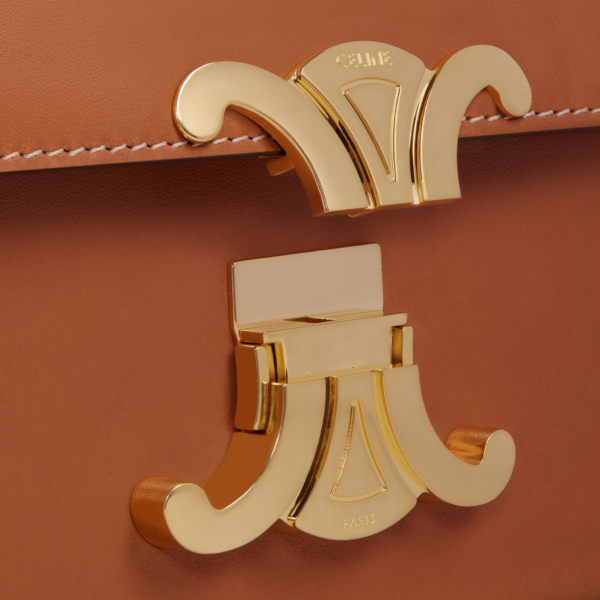 Túi Celine Triomphe Shoulder Bag In Natraul Calfskin 194143BFN-04LU - Ảnh 4