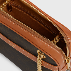 Alternative view of Túi Celine Small Patapans In Triomphe Canvas And Calfskin Tan 196252BZJ-04LU