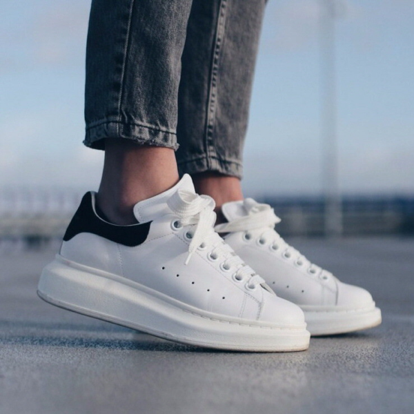 Giày Alexander McQueen Oversized 'White Black' 553680-WHGP5-9061 - Ảnh 4