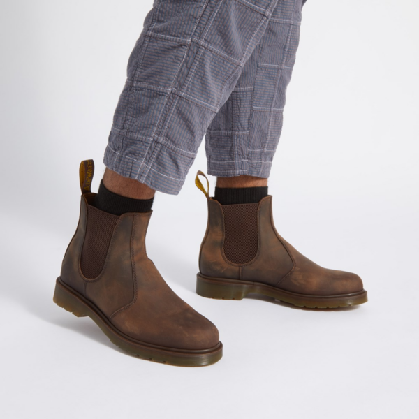 Giày Dr. Martens 2976 Brown Crazy Horse Leather Chelsea Boots 11853201 - Ảnh 4