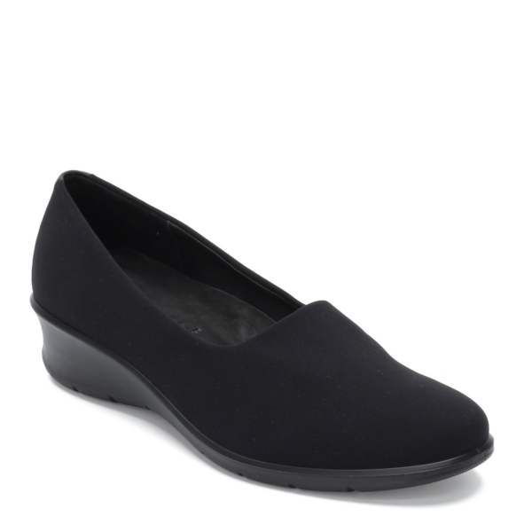 Giay Ecco Felicia Stretch Slip On Shoes Black 217043-51052