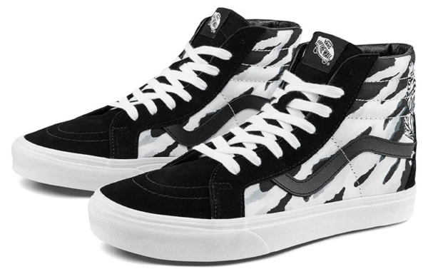 Giày Vans SK8-Hi Reissue Tiger 'Black White' VN0A2XSBWHT - Ảnh 2