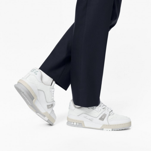 Giày Louis Vuitton LV Trainers 'All White' 1A8WAV - Ảnh 2