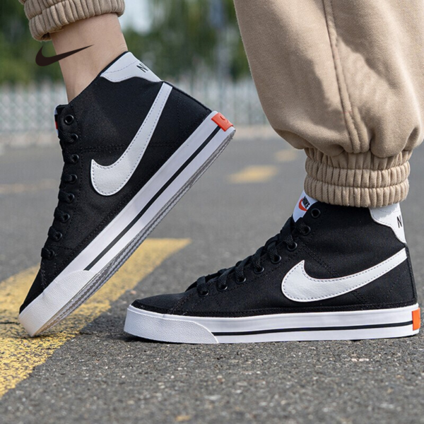Giày Nike Court Legacy Canvas Mid Women Black DD0161-001 - Ảnh 6