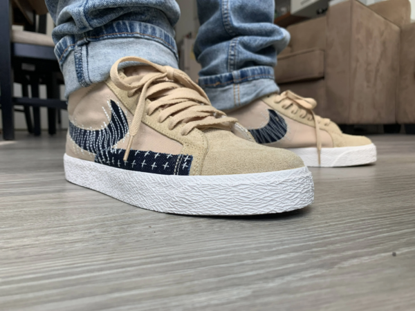 Giày Nike Blazer Mid SB 'Sashiko Pack Sesame' CT0715-200 - Ảnh 5