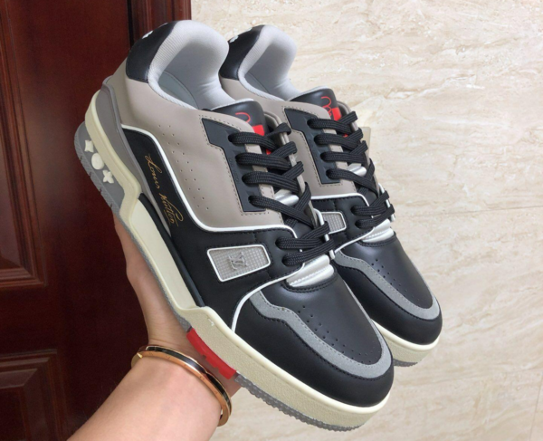 Giày Louis Vuitton Trainer Low 'Black Grey' 1A54H5 - Ảnh 6