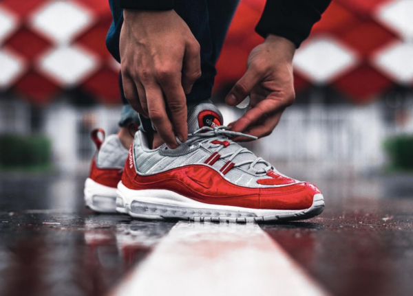 Giày Nike Supreme x Air Max 98 'Red' 844694-600 - Ảnh 4