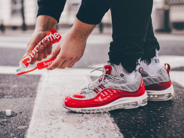 Giày Nike Supreme x Air Max 98 'Red' 844694-600 - Ảnh 6