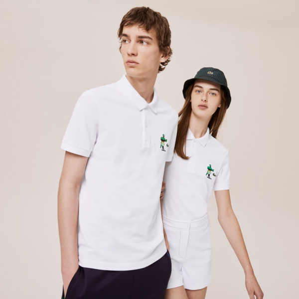 Áo Lacoste Unisex X Jeremyville Design Classic Fit Polo Shirt PH0409-001 - Ảnh 2