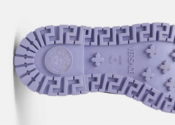 Giày Versace La Medusa Combat Boots Lilac 1003990-1A02844-1L72B - Ảnh 4