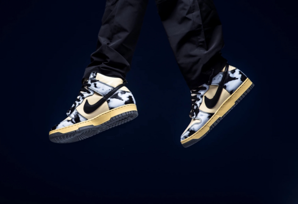 Giày Nike Dunk High 1985 'Black Acid Wash' DD9404-700 - Ảnh 11