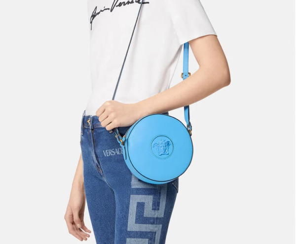Túi Versace La Medusa Round Camera DV Blue DBFI050-DVIT3T-1U38V - Ảnh 2