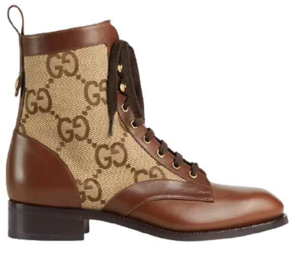 Giày Gucci Mens Lace Up Ankle Boot Maxi GG Canvas 680813-1W6F0-2272