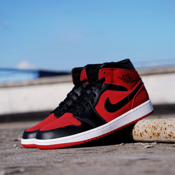 Giày Nike Air Jordan 1 Retro Mid GS 'Gym Red' 554725-610 - Ảnh 8