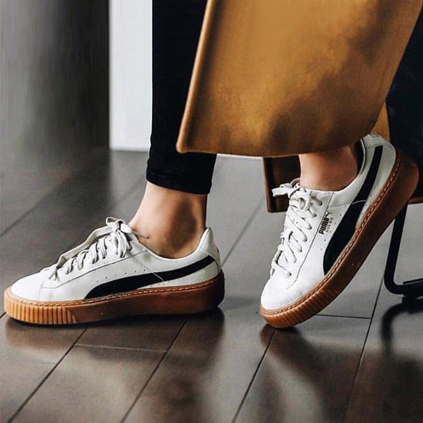 Giày Puma Wmns Suede Platform Core 'Whisper White Black' 363559-01 - Ảnh 3