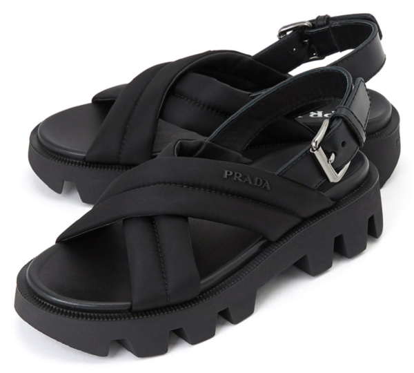 Dép Prada Scratch_Used Logo 'Black' 1X265M-LSV-F0002 - Ảnh 2
