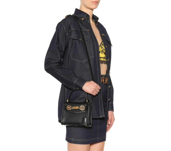 Túi Versace Ladies Small Icon Lock Medal 'Black' DBFG313-DVBAR-K4MJT - Ảnh 4