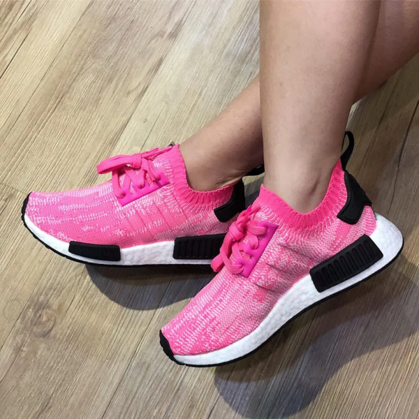Giày Adidas Wmns NMD R1 Primeknit 'Solar Pink AQ1104 - Ảnh 4