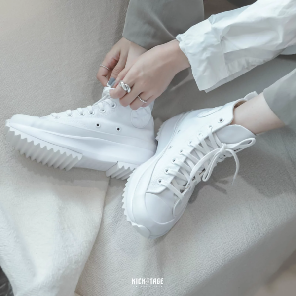 Giày Converse Run Star Hike High 'Triple White' 170777C - Ảnh 2
