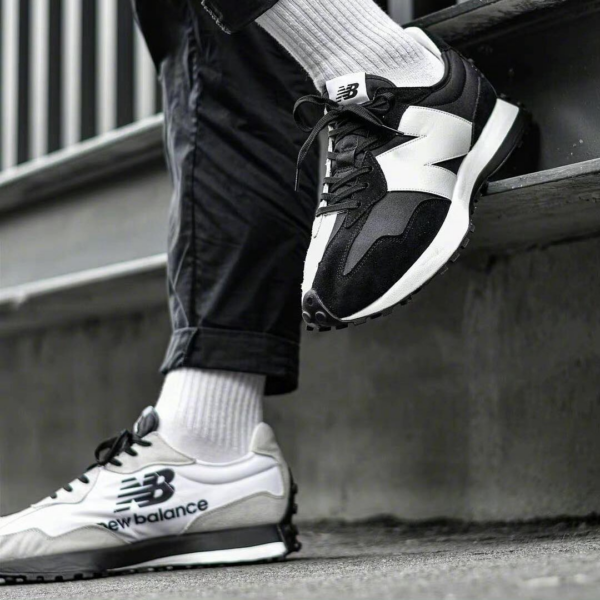 Giày New Balance 327 'Black White' MS327LB1 - Ảnh 5