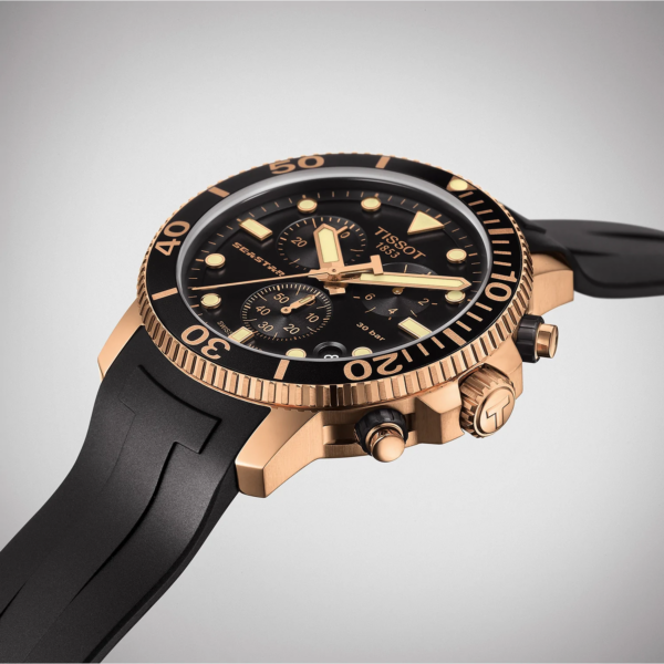 Đồng Hồ Tissot Seastar 1000 Chronograph Quartz 'Black' T1204173705100 - Ảnh 4