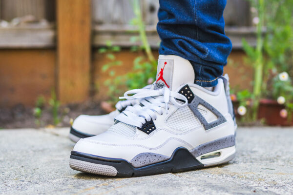 Giày Golf Nike Air Jordan 4 Golf 'White Cement' CU9981-100 - Ảnh 4
