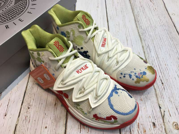 Giày Nike Bandulu x Kyrie 5 EP 'Embroidered Splatters' CK5837-100 - Ảnh 5
