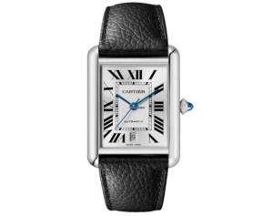 Dong Ho Cartier Tank Must Watch Extra Large Automatic Steel Calfskin 'Black' WSTA0040