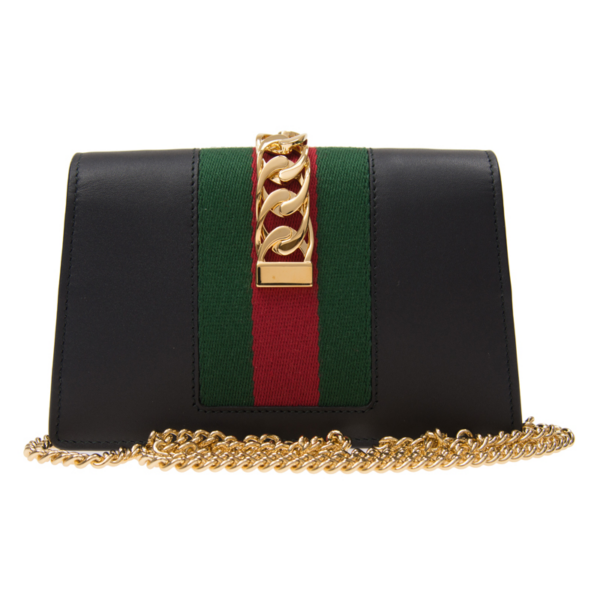 Túi Gucci Sylvie Leather Mini Chain Bag 494646 CWLSG 1060 - Ảnh 4