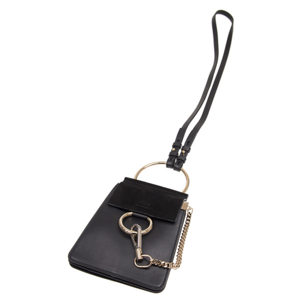 Túi Chloé Faye Small Bracelet Bag In Smooth & Suede Calfskin CHC17WS320H2O001 - Ảnh 8