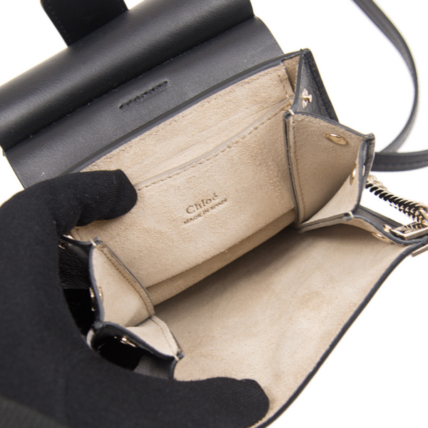 Túi Chloé Faye Small Bracelet Bag In Smooth & Suede Calfskin CHC17WS320H2O001 - Ảnh 4