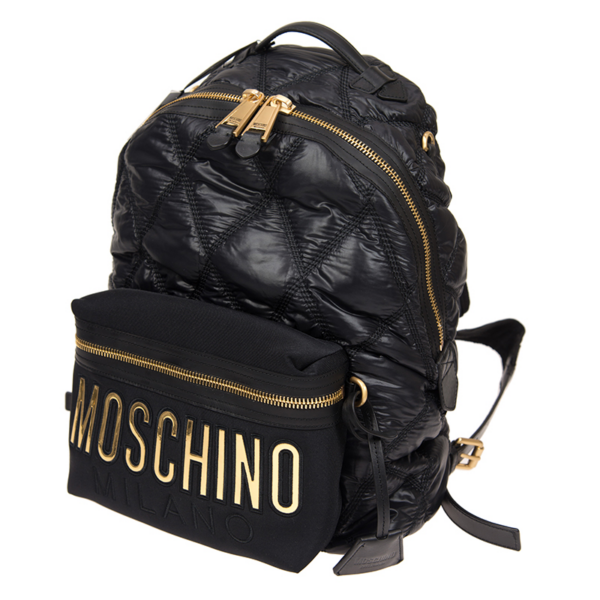 Balo Moschino Logo Quilted Nylon 'Black' B760582071555 - Ảnh 4