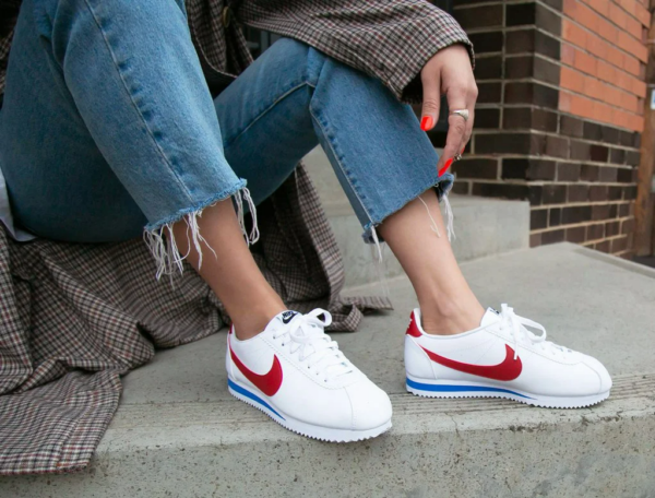 Giày Nike Classic Cortez Leather 'White Red' 807471-103 - Ảnh 8