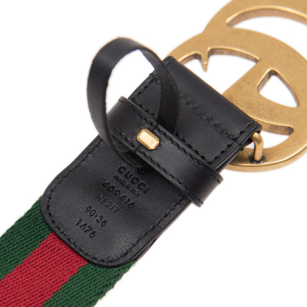 Thắt Lưng Gucci Double Buckle Web Belt 409416-HE21T-8476 - Ảnh 5