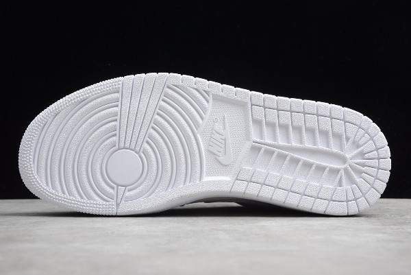 Giày Nike Air Jordan 1 Low GS 'White Black' 553560-101 - Ảnh 6