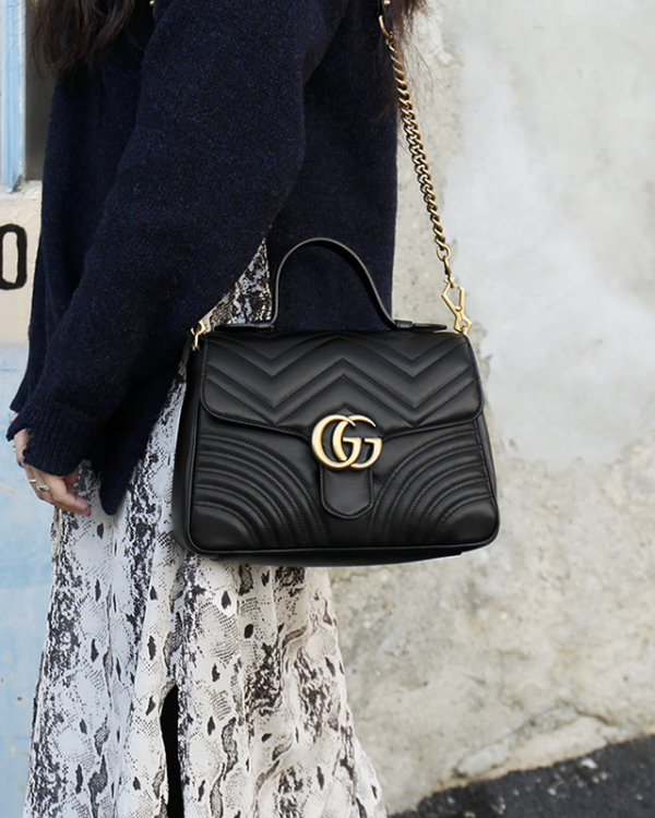Túi Gucci GG Marmont Mini Top Handle Bag 547260 DTDIT 1000 - Ảnh 6
