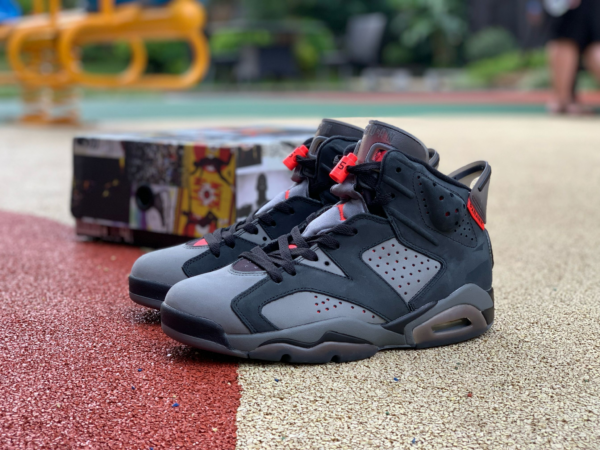 Giày Nike Paris Saint-Germain x Air Jordan 6 Retro BG 'Iron Grey' CN1078-001 - Ảnh 4