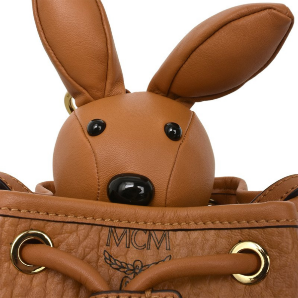Túi MCM Zoo Rabbit Drawstring in Visetos MYZ8AXL45CO001 - Ảnh 5