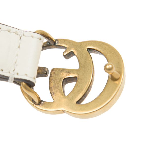 Thắt Lưng Gucci Women's Marmont Double G Buckle Belt 409417-AP00T-9022 - Ảnh 4