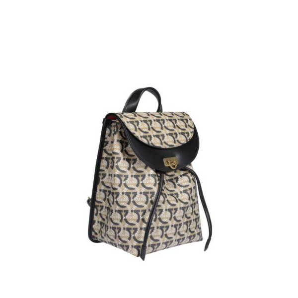 Túi Salvatore Ferragamo Gancini Canvas 'Grey Black' 21H987-726730 - Ảnh 4