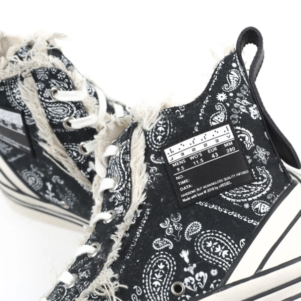 Giày XVESSEL G.O.P. Highs Paisley Black F19X008YB - Ảnh 4