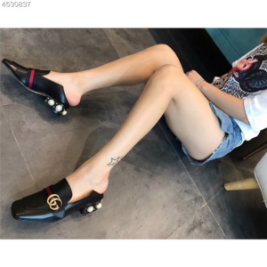 Alternative view of Giày Gucci Pulsestud Women's Mid Heel Loafers 423559 DKHC0 1061