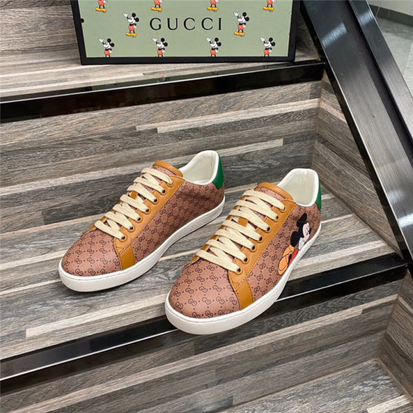 Giày Disney x Gucci Ace Low 'Mickey Mouse Beige'  602548 HWM10 8961 - Ảnh 5